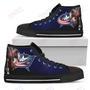 Mens Womens Columbus Blue Jackets High Top Shoes Thor Head Beside Shoes