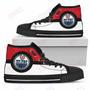 Mens Womens Edmonton Oilers High Top Shoes Bright Colours Open Sections Great