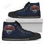 Mens Womens Edmonton Oilers High Top Shoes Simple Logo Shoes