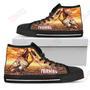 Mens Womens Fairy Tail Flag Natsu Sneakers High Top Shoes For Anime Fan