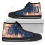 Mens Womens Fighting Like Fire Detroit Tigers High Top Shoes