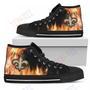 Mens Womens Fighting Like Fire New Orleans Saints High Top Shoes