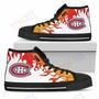 Mens Womens Fire Burning Fierce Strong Logo Montreal Canadiens High Top Shoes