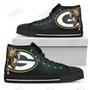 Mens Womens Green Bay Packers High Top Shoes Thor Head Beside Shoes