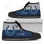 Mens Womens Indianapolis Colts High Top Shoes Divided Colours Stunning