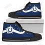 Mens Womens Indianapolis Colts High Top Shoes Simple Van Sun Flameshoes