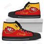 Mens Womens Kansas City Chiefs High Top Shoes Divided Colours Stunning