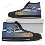 Mens Womens Kansas City Royals High Top Shoes Double Stick Check Shoes