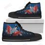 Mens Womens Los Angeles Dodgers High Top Shoes Angel Wings Printable