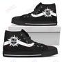 Mens Womens Los Angeles Kings High Top Shoes Simple Van Sun Flameshoes