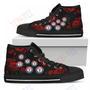 Mens Womens Lovely Rose Thorn Incredible Texas Rangers High Top Shoes