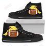 Mens Womens Miami Marlins High Top Shoes Unique Pikachu Laying On Balltop Quality