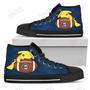 Mens Womens Minnesota Twins High Top Shoes Happy Pikachu Laying On Balltop Quality