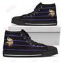 Mens Womens Minnesota Vikings High Top Shoes Edge Straight Perfect Circle Shoes