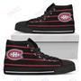 Mens Womens Montreal Canadiens High Top Shoes Edge Straight Perfect Circle Shoes