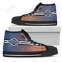 Mens Womens New York Mets High Top Shoes Double Stick Check Shoes