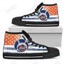 Mens Womens New York Mets High Top Shoes Flag Rugbytop Quality