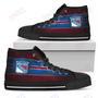 Mens Womens New York Rangers High Top Shoes The Shield Shoes