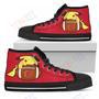 Mens Womens Pikachu Laying On Ball Calgary Flames High Top Shoes