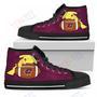 Mens Womens Pikachu Laying On Ball Central Michigan Chippewas High Top Shoes