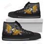 Mens Womens Pittsburgh Penguins High Top Shoes Angel Wingstop Quality