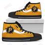 Mens Womens Pittsburgh Pirates High Top Shoes Simple Van Sun Flameshoes