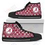 Mens Womens Puzzle Logo With Alabama Crimson Tide High Top Shoes