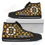 Mens Womens Puzzle Logo With Boston Bruins High Top Shoes