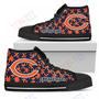 Mens Womens Puzzle Logo With Chicago Bears High Top Shoes