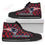 Mens Womens Puzzle Logo With New England Patriots High Top Shoes