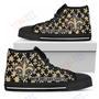 Mens Womens Puzzle Logo With New Orleans Saints High Top Shoes