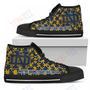 Mens Womens Puzzle Logo With Notre Dame Fighting Irish High Top Shoes