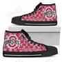 Mens Womens Puzzle Logo With Ohio State Buckeyes High Top Shoes