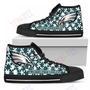 Mens Womens Puzzle Logo With Philadelphia Eagles High Top Shoes