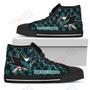 Mens Womens Puzzle Logo With San Jose Sharks High Top Shoes