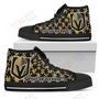 Mens Womens Puzzle Logo With Vegas Golden Knights High Top Shoes