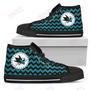 Mens Womens San Jose Sharks High Top Shoes Chevron Broncos Printable