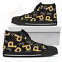 Mens Womens Script Logo Pattern Pittsburgh Pirates High Top Shoes