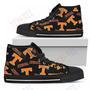 Mens Womens Script Logo Pattern Tennessee Volunteers High Top Shoes