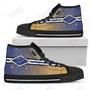 Mens Womens St Louis Blues High Top Shoes Double Stick Check Shoes