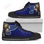 Mens Womens St Louis Blues High Top Shoes Thor Head Beside Shoes