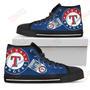 Mens Womens Straight Outta Texas Rangers High Top Shoes