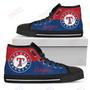 Mens Womens Texas Rangers High Top Shoes Divided Colours Stunning