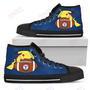 Mens Womens Texas Rangers High Top Shoes Happy Pikachu Laying On Balltop Quality