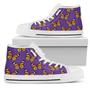 Monarch Butterfly Purple Print Pattern Women High Top Shoes