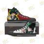 My Hero Academia Sneakers Izuku Midoriya High Top Shoes Cool Fan Gift Idea