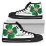 Nice Pug High Top Shoes - Lucky Dog, is a cool gift for friends