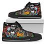 Nightmare Before Christmas Shoes – High Top Shoes Gift – Jack And Sally Gift – Unique Gift