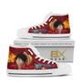 One Piece High Top Shoes Luffy Straw Hat In Red