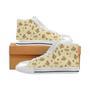 peanuts design pattern Women's High Top Shoes White